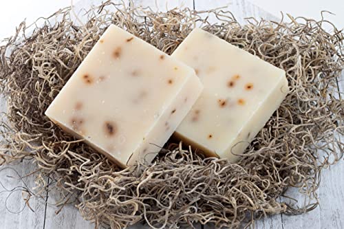 360Feel Lavender Patchouli Soap - 5oz Castile Handmade Soap bar- Refreshing Earthy with peppermint leaves Skin Scrub Exfoliation - Man Soap-Essential Oils - Gift ready