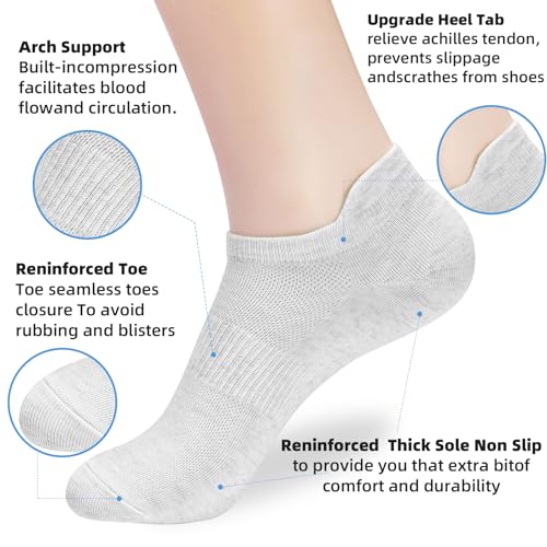 Corlap 4 Pairs Ankle Athletic Running Socks Black Soft Thin Low Cut Short Tab Socks for Men and Women