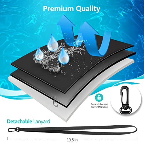 newppon Waterproof Cell Phone Pouch : 4 Pack Float Clear Cell Holder Protector with Lanyard - Universal Floatable Water Proof Dry Bag for iPhone Samsung Galaxy for Beach Swimming Pool