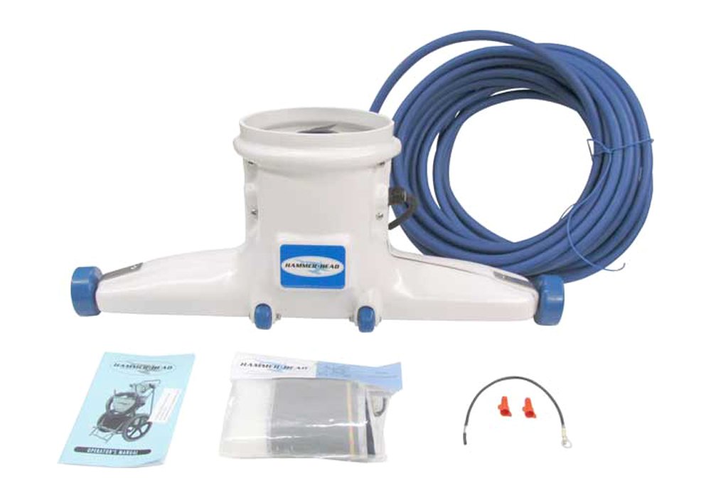 Vacuum Head 30 Inch Complete (60 Foot Cord, Motor, Prop, Yoke and One Debris Bag) White