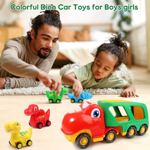 Nicmore Construction Truck Toddler Toys Car: Toys for 2 3 4 Year Old Boy 5 in 1 Carrier Toys for Kids Age 2-3 2-4 | 18 Months 2 Year Old Boy Christmas Birthday Gifts