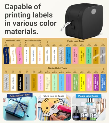 Phomemo Label Makers - Bluetooth Inkless Label Printer P12, Label Maker Machine with Tape For Office Home School Organization, Small Label Maker Mini Labeler with Multiple Template Icon for Smartphone