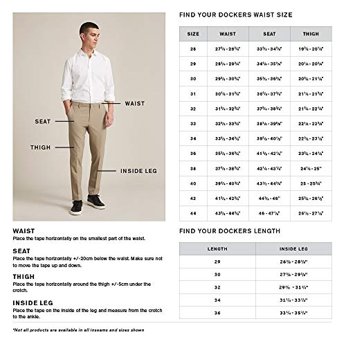 Dockers Men's Classic Fit Signature Khaki Lux Cotton Stretch Pants-Pleated (Regular and Big & Tall), Charcoal Heather, 36W x 36L