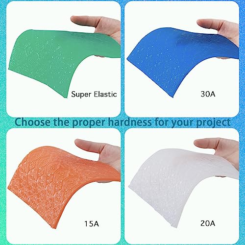 BBDINO Silicone Mold Making Kit 42 Oz, 30A Liquid Silicone for Mold Making, Fast Cure Mold Making Silicone Rubber, 1:1 Ideal for Casting Resins Molds & Silicone Molds Sapphire Blue