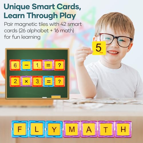 Magnetic Tiles Magnet Building Blocks - Magnetic 3D Building Toys Set for Kids, STEM Sensory Educational Creativity Toys for 3 4 5 6 7 8+ Year Boys Girls, Ideal Gifts for Boys and Girls Game Education