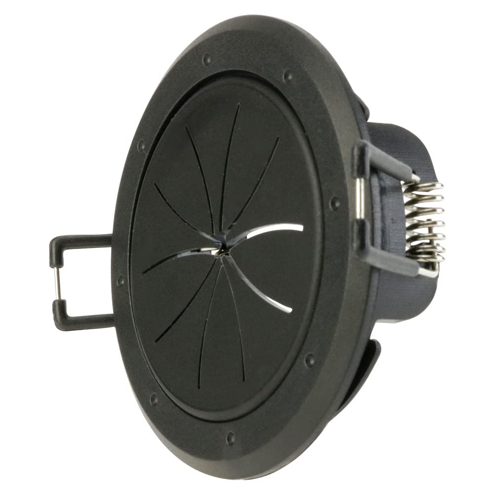 Construct Pro Speedy Spring-Lock Cable Pass Through Port | 2 inch Diameter | Black CON6061SPZ