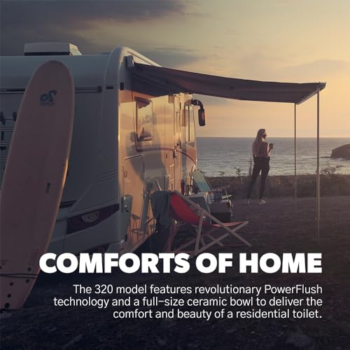 Dometic 302321681 320 Series Low Profile Toilet, White