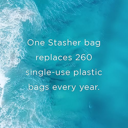 Stasher Premium Silicone Reusable Food Storage Bags, 4-Pack, Clear | Multi-Use Food Storage Bags, Lunch Bag, Travel Containers | BPA Free, Leak-free, Dishwasher-Safe, Eco-friendly