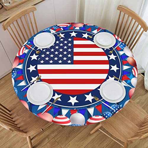 Yilad Halloween Spider Web Tablecloth Fitted Elastic Table Cloth Round Table Cover Washable Reusable for Kitchen Dining Picnic Party Fit Table 40-44 Inch