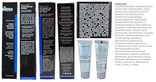 Dr. Brandt Pores No More Pore Refiner - Reduce Pores and Improve Skin Texture - Full Size (1 Fl Oz) + Mini (0.25 Fl Oz)