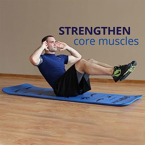 Prism Fitness Self-Guided Exercise Mat, Smart Mat for Workout and Yoga, Blue