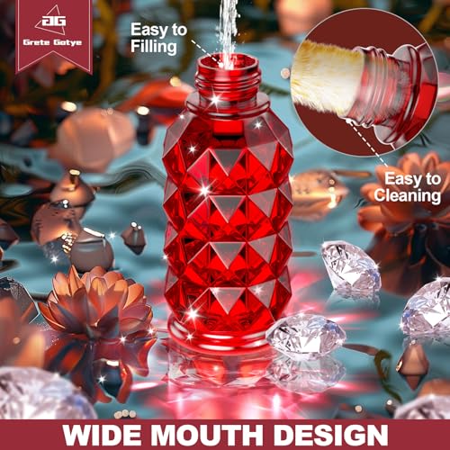 Glass Hummingbird Feeders for Outdoors, 25 Ounces Wild Bird Nectar Feeder with Perch & 5 Flower Feeding Ports Leak Proof Hanging for Garden Backyard Decor, Gifts for Women Mom, Red