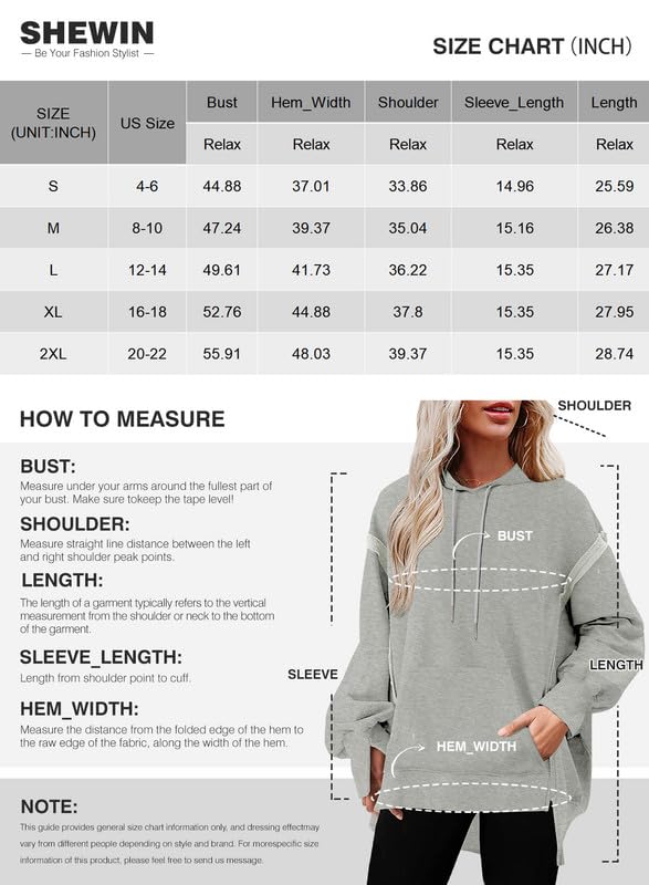 SHEWIN Womens Fall Fashion 2024 Y2k Hoodie Long Sleeve Lightweight Pullover Oversized Sweatshirt Hoodies for Women Black