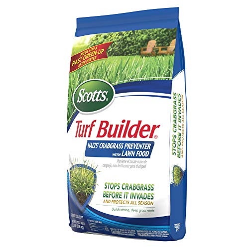 Scotts Turf Builder Halts Crabgrass Preventer with Lawn Fertilizer, 5,000 sq. ft., 13.35 lbs. (2-Pack)