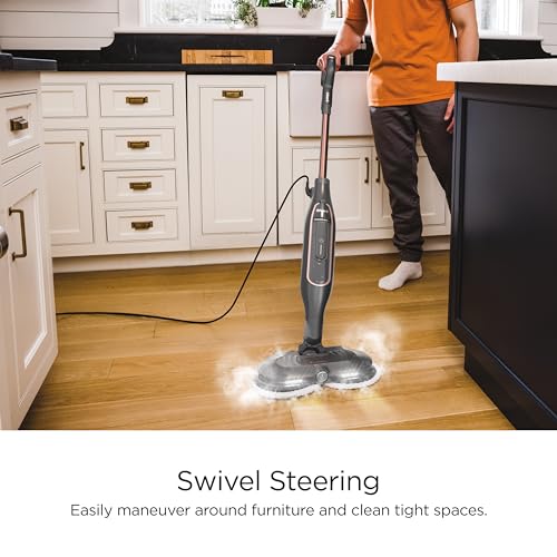 Shark S7201 Steam & Scrub with Steam Blaster Technology All-in-One Hard Floor Steam Mop with 3 Steam Modes & LED Headlights, Black