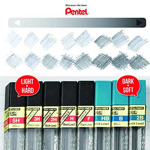 Pentel Super Hi-Polymer Lead Refill, (0.7mm) Medium, HB, 360 Pieces of Lead (C27-HB)