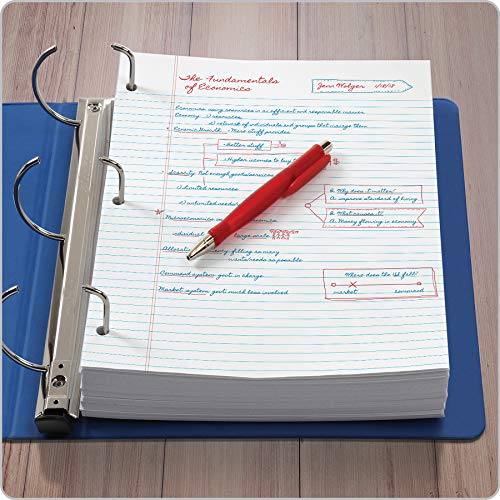 Oxford Filler Paper, 8 x 10-1/2 Inch Wide Ruled Paper, 3 Hole Punch, Loose Leaf Notebook Paper for 3 Ring Binders, 500 sheets (62330), white