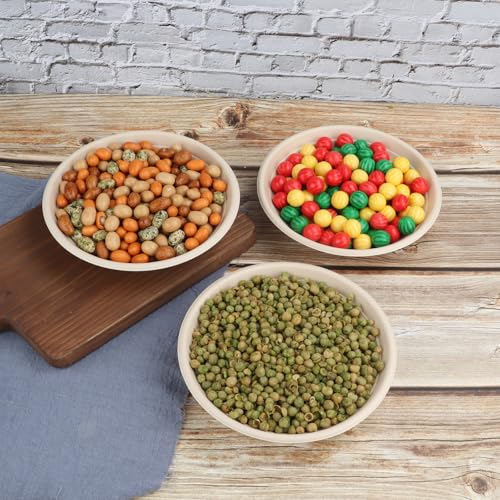 JAYEEY 24 oz Round Disposable salad bowls with lids, Sugarcane Fiber Paper Bowls take away food containers Plant Fibers Freezer Safe 50 Pack