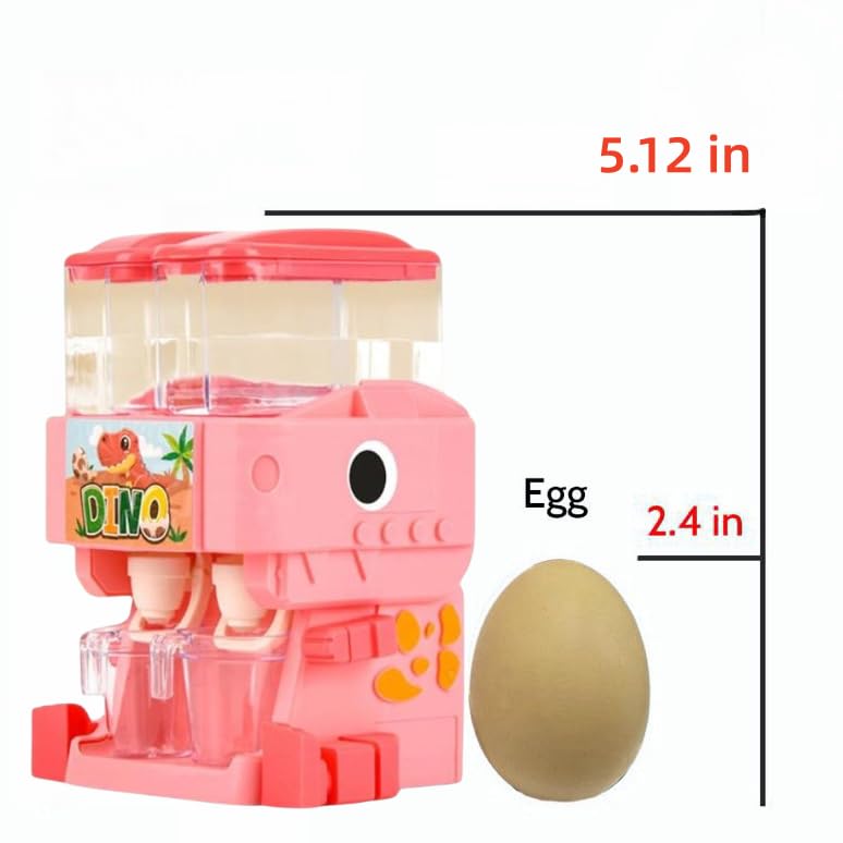 RMISODO Mini Water Dispenser for Kids Adorable Dinosaur Water Machine Kids, Double Water Outlet Drinking Water Fountains Toys for Kids (Pink)