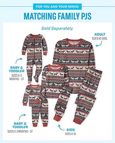 The Children's Place unisex baby Family Matching Christmas Holiday Pajamas Sets, Snug Fit 100% Cotton, Adult, Big Kid, Toddler, and Toddler Sleepers, Harvest Fairisle, 12-18 Months US