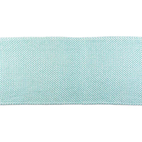 DII Woven Basics Collection 100% Cotton Knit Table Runner, 15x108, Jadeite