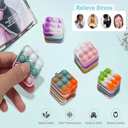 57PCS Party Favors for Kids,Fidget Toys Bulk Its Birthday Party Favors for Kids Toddlers Adult, Small Classroom Prizes Box Fidgets Toys for Kids, Goodie Bag Stuffers, Treasure Chest, Bubbles Poppers