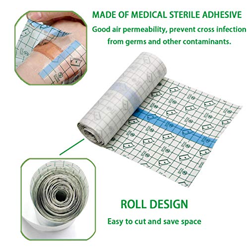 Tattoo Aftercare Bandage Roll 8"x 10 Yard - Waterproof Transparent Film For Tattoo Initial Healing And Skin Repair Adhesive Tattoo Supply Wrap