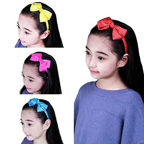 7Rainbows Cute Royal Blue Bow Headband for Girls Toddlers.