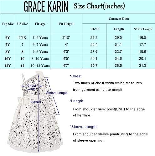 GRACE KARIN Girls Sequin Dress One Shoulder Flower Girl Dress Birthday Formal Wedding Party Gown Apricot Long Sleeve Dress for Girls 6Y