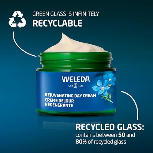 Weleda Face Care Rejuvenating Day Cream, 1.3 Fluid Ounces, Plant Rich Moisturizer with Blue Gentian and Edelweiss