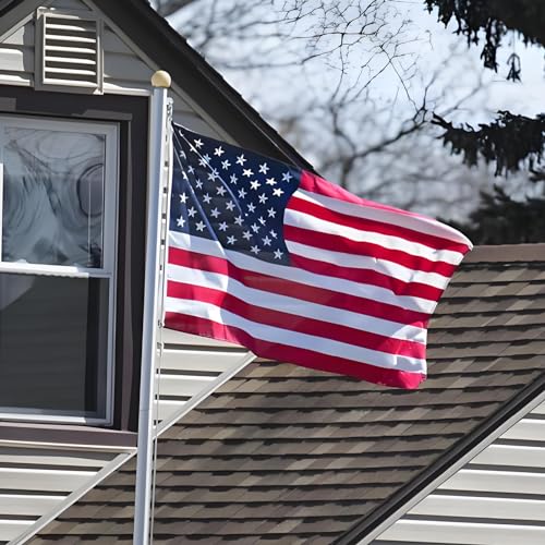 American Flags for Outside 3x5,Heavy Duty American Flag with Embroidered Stars, Outdoor US Flags All Weather Sewn Stripes/Brass Grommets USA Flag (Outdoor flag 3x5 ft)