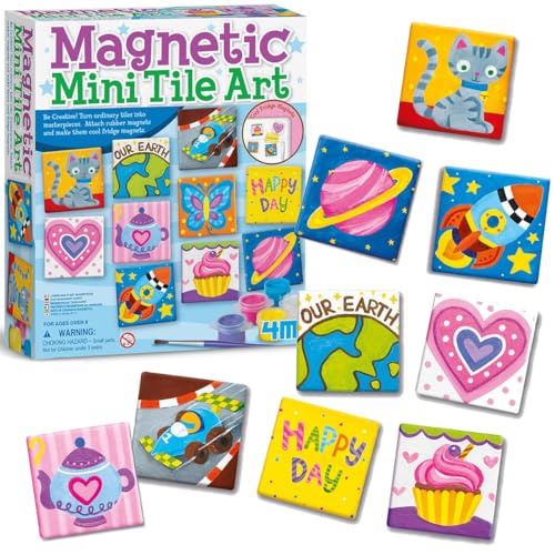 4M Magnetic Mini Tile Art, Art & Crafts DIY Kit, For Boys & Girls Ages 8+