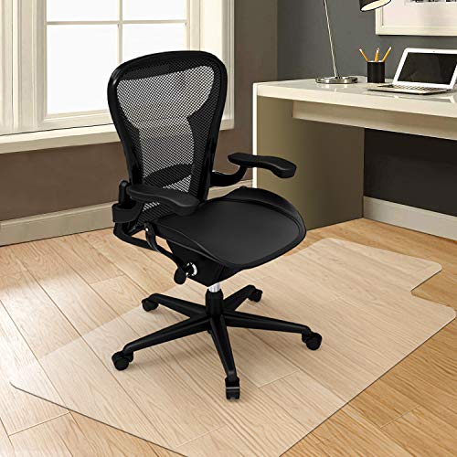 Vicwe Hardwood Floor Office Chair mat, 36 x 48 inches Clear Desk Hard Floor Chair Mat Protector, Office Mats for Rolling Chairs, with Lip