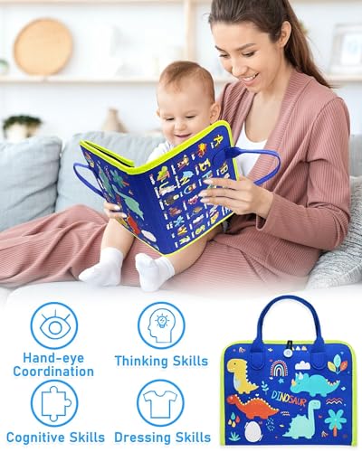 Exorany Busy Board Montessori Toys for 1 2 3 4 Year Old Boys & Girls Birthday Gifts, Sensory Toys for Toddlers 1-3, Educational Travel Toys, Preschool Activities for Learning Fine Motor Skills