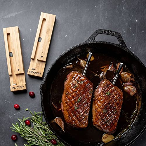 MEATER Plus Wireless Smart Meat Thermometer Dual Bundle: 2 Probes for The Oven, Grill, BBQ, Smoker, Kitchen, and Rotisserie | Perfect for Cooking, Grilling & Gifting