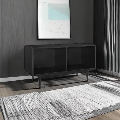 Crosley Furniture Liam Large Vinyl Record Storage TV Stand and Entertainment Center, Media Console, Walnut