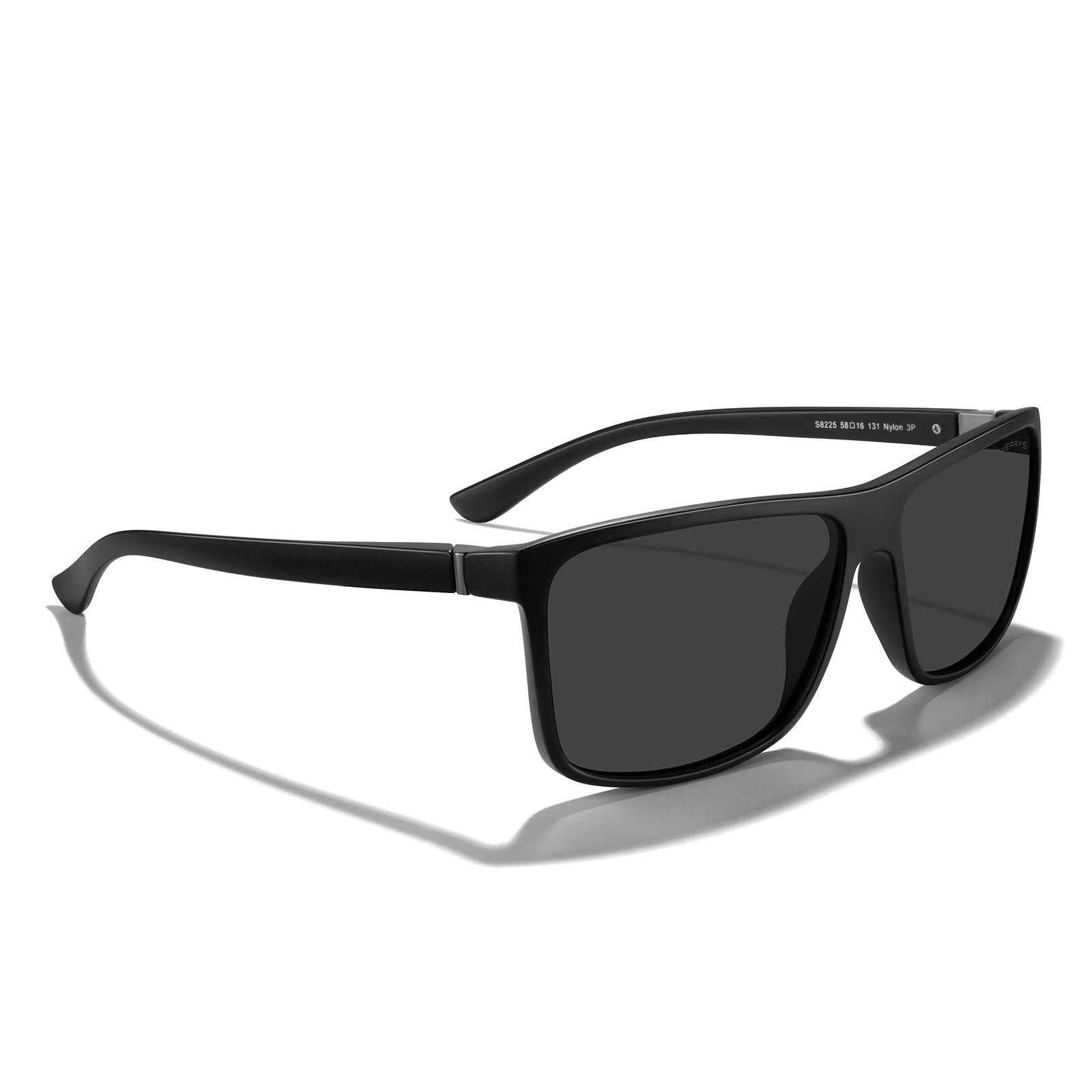 MERRY'S Rectangular Polarized Sports Sunglasses for Men Women Cycling Driving Fishing UV400 Protection S8225