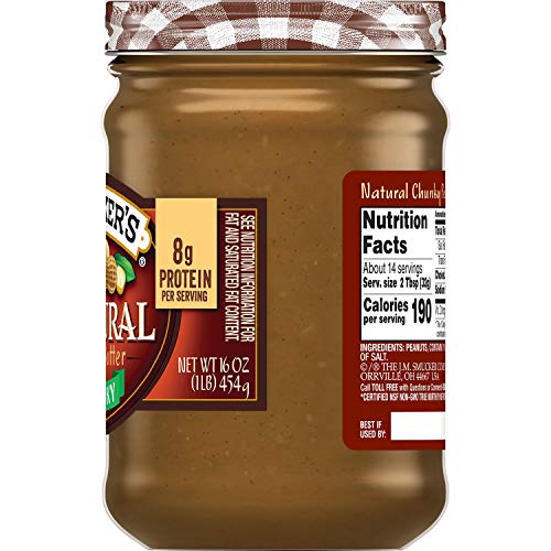 Smucker's Natural Chunky Peanut Butter, 16 Ounces