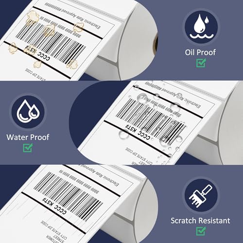 L LIKED 4" x 6" Direct Blank Thermal Shipping Labels with 450 per Roll - Compatible with Zebra 2844 ZP-450 ZP-500 ZP-505 (1 Rolls - 450 Labels)