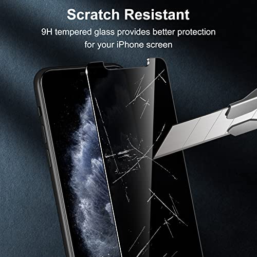 WHPXJY for [2 Pack] Privacy Screen Protector for iPhone 11 Pro Max & iPhone Xs Max Anti-Spy Shatterproof 9H Tempered Glass Film Anti-Scratch No Bubbles (NOT for iPhone 11)