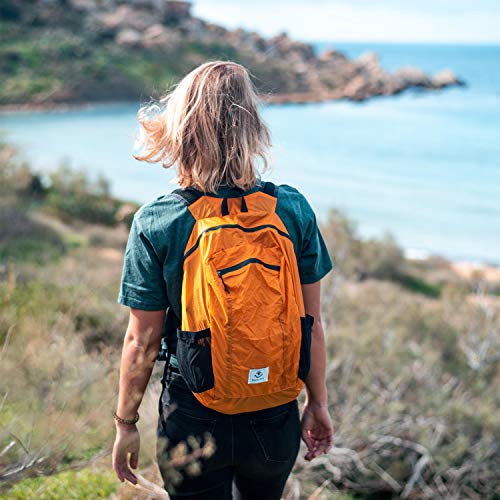 4Monster Hiking Daypack,Water Resistant Lightweight Packable Backpack for Travel Camping Outdoor (Yellow Green, 32L)