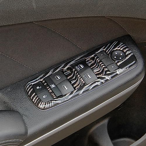 crosselec Central Control AC Switch Gear Shift Panel Cover Trim for Dodge Charger 2015-2022 (Laser Wood Grain-Door)