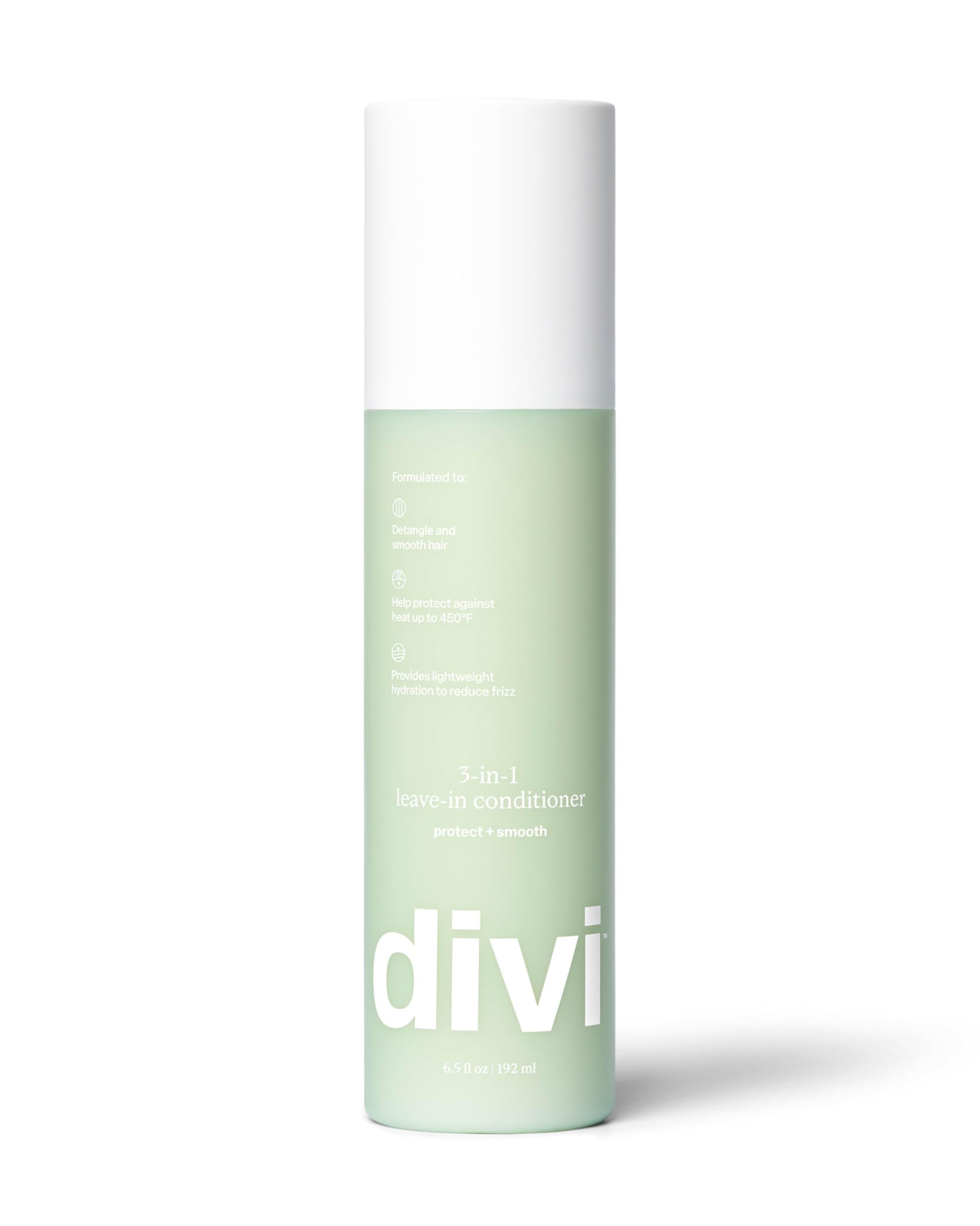 divi 3-in-1 Leave-In Conditioner - Lightweight Formula to Detangle and Hydrate Hair While Protecting Against Heat - 6 Fl Oz