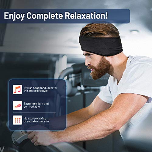 Perytong Sleep Headphones - Headband Headphones - Bluetooth Headband Wireless Sleeping Headphones Sleep Mask with Earphones Music Band Unique Gifts for Men Women Valentine's Day