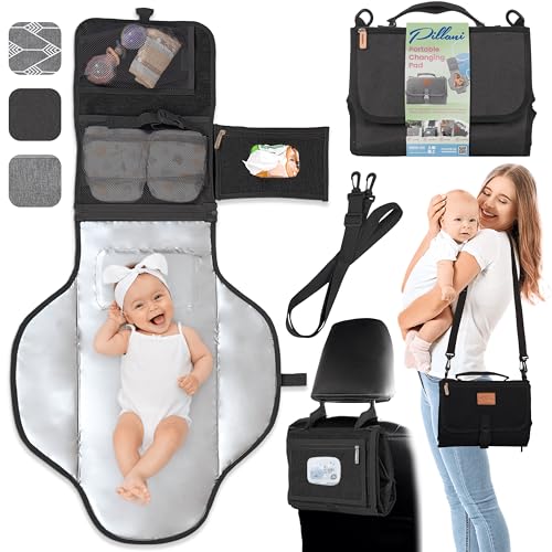 Portable Changing Pad for Baby, Baby Gifts for Boys and Girls, Travel Diaper Changing Pad for Newborn, Waterproof Baby Changing Mat, Foldable & Detachable Diaper Changing Station Baby Registry Search