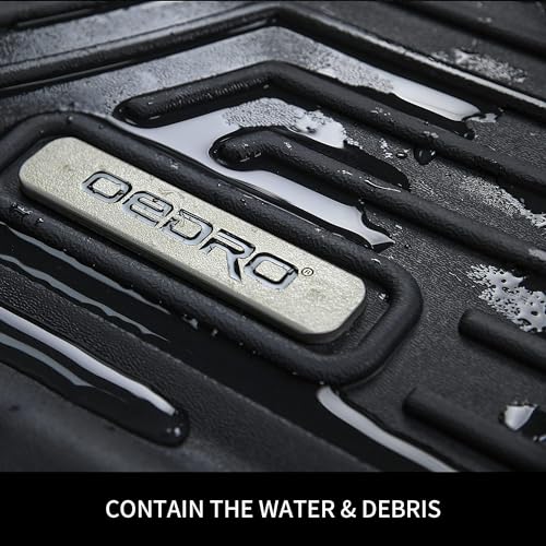 OEDRO Floor Mats Fit for 2013-2016 Ford Fusion Energi/Titanium/Lincoln MKZ, Unique Black TPE All-Weather Guard Includes 1st and 2nd Row: Front, Rear, Full Set Liners