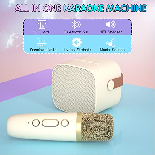 YLL Kids Karaoke Machine with 2 Microphones, Karaoke Gifts for Girls Ages 4, 5, 6, 7, 8, 9, 10, 12 +Year Old, 4-12 Years Old Christmas Toy Gift for Girls (Purple)