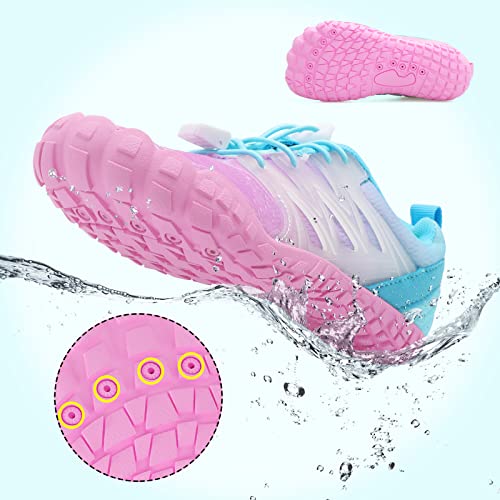 Kids Water Sports Shoes Boys Girls Outdoor Walking Sneaker Swim Shoes Grey M US 12.5 Little Kid=EU31