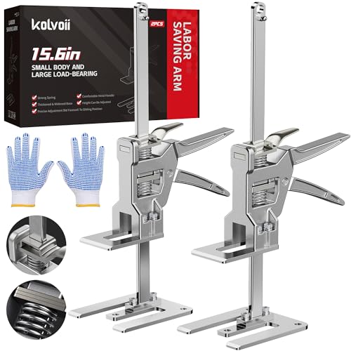 Kolvoii Labor Saving Arm Jack, 2 Pack Stainless Steel Furniture Jack Lifter, Multi-Function Height Adjustment Lifting Device Arm Jack with Controlled Lowering Device