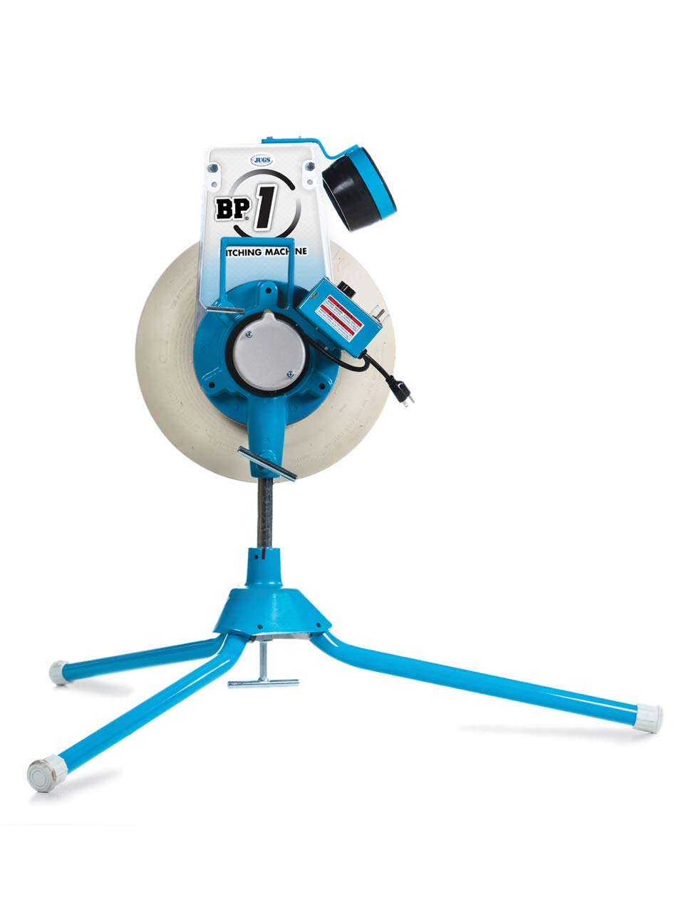 Jugs BP1 Baseball/Softball Combo Pitching Machine — Throws Baseballs or softballs up to 70 mph. Set up for Baseball or Softball, This Machine Throws from a Realistic delivery Height.
